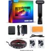 imageGovee Envisual TV LED Backlight T2 with Dual Cameras 118ft RGBIC WiFi LED Strip Lights for 5565 inch TVs Double Strip Light Beads for Home Decorations Smart App Control Music Sync118FT for 5565 TV