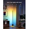 imageGovee Floor Lamp 2 with Matter RGBIC Warm Cool White LED Alexa Compatible 1725lm Music Sync Scene Modes Smart Floor Lamp for Living Room Bedroom Silver1 PackBlack