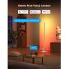imageGovee Floor Lamp 2 with Matter RGBIC Warm Cool White LED Alexa Compatible 1725lm Music Sync Scene Modes Smart Floor Lamp for Living Room Bedroom Silver1 PackSilver