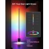 imageGovee Floor Lamp 2 with Matter RGBIC Warm Cool White LED Alexa Compatible 1725lm Music Sync Scene Modes Smart Floor Lamp for Living Room Bedroom Silver1 PackBlack