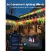 imageGovee Icicle Lights Smart RGBIC Christmas Lights for Outside 66ft with 800 LEDs Christmas Icicle Light for Outdoor IP67 Waterproof Music Sync Voice Control 78 Scene Modes for Holiday Decor66ft