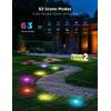 imageGovee Outdoor Ground Lights 2 50ft Patio Decorations 15 Pack RGBIC Pathway Lights with 100LM Warm White IP67 Waterproof 63 Scene Modes Works with Alexa Google Assistant50ft