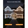 imageGovee Outdoor LED Strip Lights RGBIC with Warm and Cold White 328ft 24G WiFi Smart Outdoor Lights IP65 Waterproof Work with Alexa and Google Assistant App Control for Porch Patio Eave Party984 ft