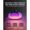 imageGovee Pendant Light for Kitchen Island ThreeLayer RGBIC Smart Lighting Matter Compatible 1300LM 2700K6500K Dimmable Black Hanging Light Fixture Works with Alexa Adjustable Height for Dining Room