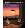 imageGovee Pendant Light for Kitchen Island ThreeLayer RGBIC Smart Lighting Matter Compatible 1300LM 2700K6500K Dimmable Black Hanging Light Fixture Works with Alexa Adjustable Height for Dining Room