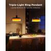 imageGovee Pendant Light for Kitchen Island ThreeLayer RGBIC Smart Lighting Matter Compatible 1300LM 2700K6500K Dimmable Black Hanging Light Fixture Works with Alexa Adjustable Height for Dining Room