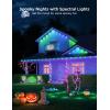 imageGovee Permanent Outdoor Lights 2 100ft RGBIC Outdoor Lights with 72 LED Lights IP67 Waterproof 100 Scene Modes with 40lm White for Outdoor Decorations Works with Alexa Google Assistant WhiteWhite