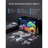 imageGovee Permanent Outdoor Lights 2 100ft RGBIC Outdoor Lights with 72 LED Lights IP67 Waterproof 100 Scene Modes with 40lm White for Outdoor Decorations Works with Alexa Google Assistant WhiteWhite