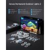 imageGovee Permanent Outdoor Lights 2 100ft RGBIC Outdoor Lights with 72 LED Lights IP67 Waterproof 100 Scene Modes with 40lm White for Outdoor Decorations Works with Alexa Google Assistant WhiteWhite