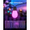imageGovee S14 Bulb Outdoor String Lights 2 96ft Smart RGBIC Warm White Patio Lights with 30 LED Bulbs 111 Scene Modes for Outdoor Decor Works with Alexa Google Matter APP Control IP66 Waterproof144ft
