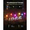 imageGovee S14 Bulb Outdoor String Lights 2 96ft Smart RGBIC Warm White Patio Lights with 30 LED Bulbs 111 Scene Modes for Outdoor Decor Works with Alexa Google Matter APP Control IP66 Waterproof144ft