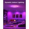 imageGovee Smart Ceiling Light 4300LM RGBIC LED Ceiling Light Fixture Works with Matter Flush Mount Light Fixture DIY Colors 2700K6500K Dimmable for Bedroom Living Room 15 Inch 1 Pack