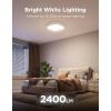 imageGovee Smart Ceiling Light RGBIC LED Square Ceiling Light Fixture Works with Matter 2400LM Flush Mount Light Fixture DIY Colors 2700K6500K Dimmable for Bedroom Living Room 12 Inch 1 Pack