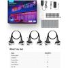 imageGovee Smart Outdoor String Lights 2 144ft Outdoor Lights with Dimmable Warm White LED Bulbs 47 Scene Modes for Patio Backyard Balcony IP65 Waterproof Works with Alexa App Control144ft