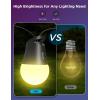 imageGovee Smart Outdoor String Lights 2 144ft Outdoor Lights with Dimmable Warm White LED Bulbs 47 Scene Modes for Patio Backyard Balcony IP65 Waterproof Works with Alexa App Control144ft
