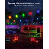 imageGovee Smart Outdoor String Lights H7015 48ft RGBIC Outdoor Lights with 15 Dimmable LED Bulbs IP65 Waterproof Color Changing Warm White Lights with 47 Scene Modes for Patio Backyard App Control24ft