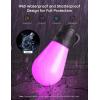 imageGovee Smart Outdoor String Lights H7015 48ft RGBIC Outdoor Lights with 15 Dimmable LED Bulbs IP65 Waterproof Color Changing Warm White Lights with 47 Scene Modes for Patio Backyard App Control24ft