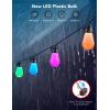 imageGovee Smart Outdoor String Lights H7015 48ft RGBIC Outdoor Lights with 15 Dimmable LED Bulbs IP65 Waterproof Color Changing Warm White Lights with 47 Scene Modes for Patio Backyard App Control24ft