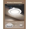 imageGovee Smart Recessed Lighting 6 Inch Matter RGBIC LED Recessed Light Work with Alexa Google Assistant Dimmable 1100LM Canless Downlight with Junction Box for Living Room Bedroom Kitchen 4 Pack6 Inch