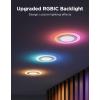 imageGovee Smart Recessed Lighting 6 Inch Matter RGBIC LED Recessed Light Work with Alexa Google Assistant Dimmable 1100LM Canless Downlight with Junction Box for Living Room Bedroom Kitchen 4 Pack4 Inch