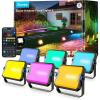 imageGovee Outdoor Flood Lights 2 RGBIC Warm Cold White LED Lights for Outdoor Decorations 50 Scene Modes Landscape Lighting Upgrated IP66 with App Control Wired 4 Pack6 pack