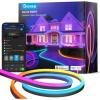 imageGovee Outdoor Neon Rope Lights 328ft RGBIC IP67 Waterproof Patio Decorations with 64 Scene Modes Music Sync Flexible LED Outdoor Lights Neon Lights Work with Alexa Google Assistant328ft