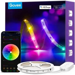 imageGovee 100ft RGBIC LED Strip Lights Smart LED Lights Work with Alexa and Google Assistant LED Lights for Bedroom WiFi App Control Segmented DIY Multiple Colors Color Changing Light 2 x 50ft164ft