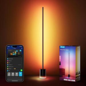 imageGovee Floor Lamp 2 with Matter RGBIC Warm Cool White LED Alexa Compatible 1725lm Music Sync Scene Modes Smart Floor Lamp for Living Room Bedroom Silver1 PackBlack