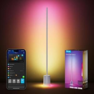 imageGovee Floor Lamp 2 with Matter RGBIC Warm Cool White LED Alexa Compatible 1725lm Music Sync Scene Modes Smart Floor Lamp for Living Room Bedroom Silver1 PackSilver
