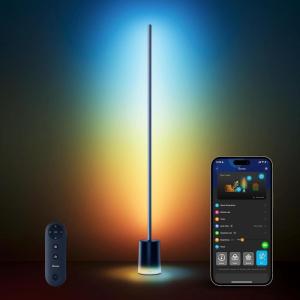 imageGovee Floor Lamp 2 with Matter RGBIC Warm Cool White LED Alexa Compatible 1725lm Music Sync Scene Modes Smart Floor Lamp for Living Room Bedroom Silver1 PackBlue
