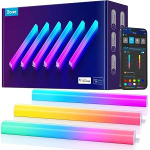 imageGovee Glide LED Wall Lights RGBIC Wall Lights Works with Alexa and Google Assistant Smart Glide Lively Light Bars for Gaming Room and Streaming Multicolor Glide Sconces 6 pcs6 Pcs