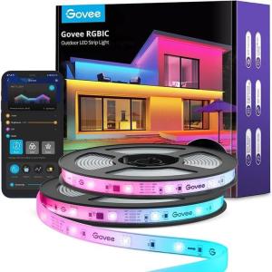 imageGovee Outdoor LED Strip Lights 984ft Smart Outdoor Lights Work with Alexa and Google Assistant App Control IP65 Waterproof RGBIC Lights for Patio Eave Party Decorations656ft