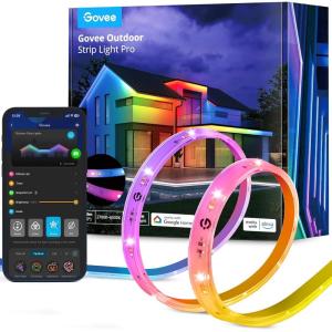 imageGovee Outdoor LED Strip Lights RGBIC with Warm and Cold White 328ft 24G WiFi Smart Outdoor Lights IP65 Waterproof Work with Alexa and Google Assistant App Control for Porch Patio Eave Party328 ft