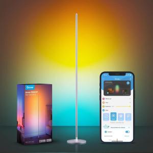 imageGovee RGBIC Floor Lamp Basic LED Corner Lamp Works with Alexa 1000 Lumen Smart Modern Floor Lamp with Music Sync and 16 Million DIY Colors Color Changing Standing Lamp for Bedroom Living Room BlackSilver