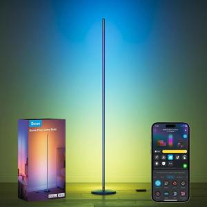 imageGovee RGBIC Floor Lamp Basic LED Corner Lamp Works with Alexa 1000 Lumen Smart Modern Floor Lamp with Music Sync and 16 Million DIY Colors Color Changing Standing Lamp for Bedroom Living Room BlackBlue