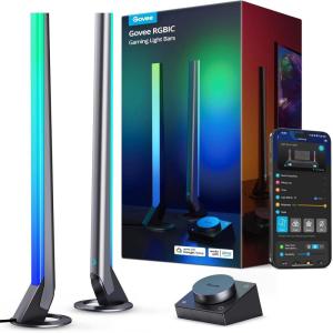 imageGovee RGBIC Gaming Light Bars H6047 with Smart Controller WiFi Smart LED Gaming Lights with Music Modes and 60 Scene Modes Built Works with Alexa ampamp Google Assistant Game Room Lights DecorDark Grey