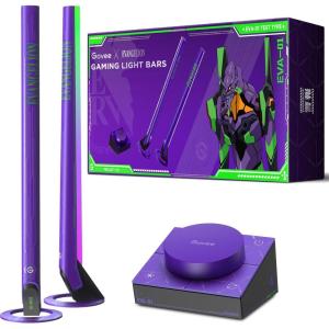 imageGovee RGBIC Gaming Light Bars H6047 with Smart Controller WiFi Smart LED Gaming Lights with Music Modes and 60 Scene Modes Built Works with Alexa ampamp Google Assistant Game Room Lights DecorPurple