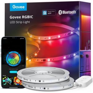 imageGovee RGBIC LED Strip Lights Smart LED Lights for Bedroom Bluetooth LED Lights APP Control DIY Multiple Colors on One Line Color Changing LED Strip Lighting Music Sync Home Decor 164ft100ft