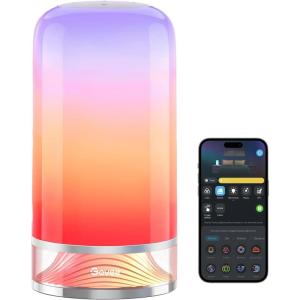 imageGovee RGBIC Smart Table Lamp 2 Touch Bedside Small Table Lamp Work with Matter Alexa LED Desk Lamp with 64 Scene Modes Color Changing Lamp for Bedroom Living Room Dimmable Night LightCorded