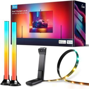 imageGovee TV Backlight 3 Lite Kit 118ft RGBICW WiFi TV LED Strip Lights for 5565in TVs with Camera and 15 Inches Smart Light Bars with 4in1 Light Beads  Works with Alexa ampamp Google Home
