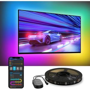 imageGovee TV LED Backlight RGBIC Smart LED Strip Lights for 5565 Inch TVs Bluetooth and WiFi APP Control Works with Alexa ampamp Google Assistant Music Sync 99 Scene Modes Adapter15FT for 7080 TV