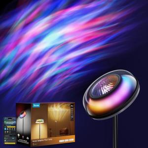 imageGovee Uplighter Floor Lamp for Living Room RGBIC Ripple Projector Floor Lamp for Bedroom Works with Matter 215 ft Light Area 1000lm LED Modern Corner Floor Light Warm Cool White Standing Lamp