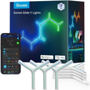 imageGovee x Evangelion Glide Y Lights RGBIC Gaming Wall Lights Smart WiFi Gaming Lights with Music Sync Work with Alexa and Google Assistant DIY and Timer Feature 5 Pack for Gaming Room7 Packs