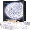imageGovee White LED Strip Lights Upgraded 164ft Dimmable LED Light Strip 6500K Bright Daylight White Strong Adhesive 300 LEDs Flexible Tape Lights for Mirror Kitchen Cabinet Bedroom Christmas DecorDaylight White