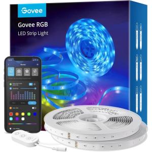 imageGovee Smart RGB LED Strip Lights 164ft WiFi LED Strip Lighting Work with Alexa and Google Assistant 16 Million Colors with App Control and Music Sync LED Lights for Bedroom Home Decor100ft
