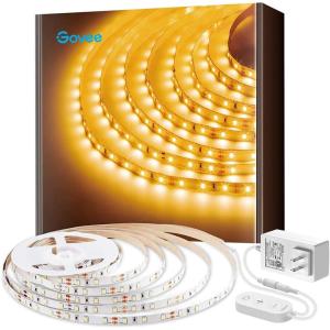 imageGovee White LED Strip Lights Upgraded 164ft Dimmable LED Light Strip 6500K Bright Daylight White Strong Adhesive 300 LEDs Flexible Tape Lights for Mirror Kitchen Cabinet Bedroom Christmas DecorWarm White