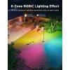 imageGovee Outdoor Lamp Post Lights 2000LM High White Brightness with 6 Zones RGBIC Lighting Effect for Halloween Decor Double Sensor Integrated IP66 Waterproof Work with Alexa Google Assistant