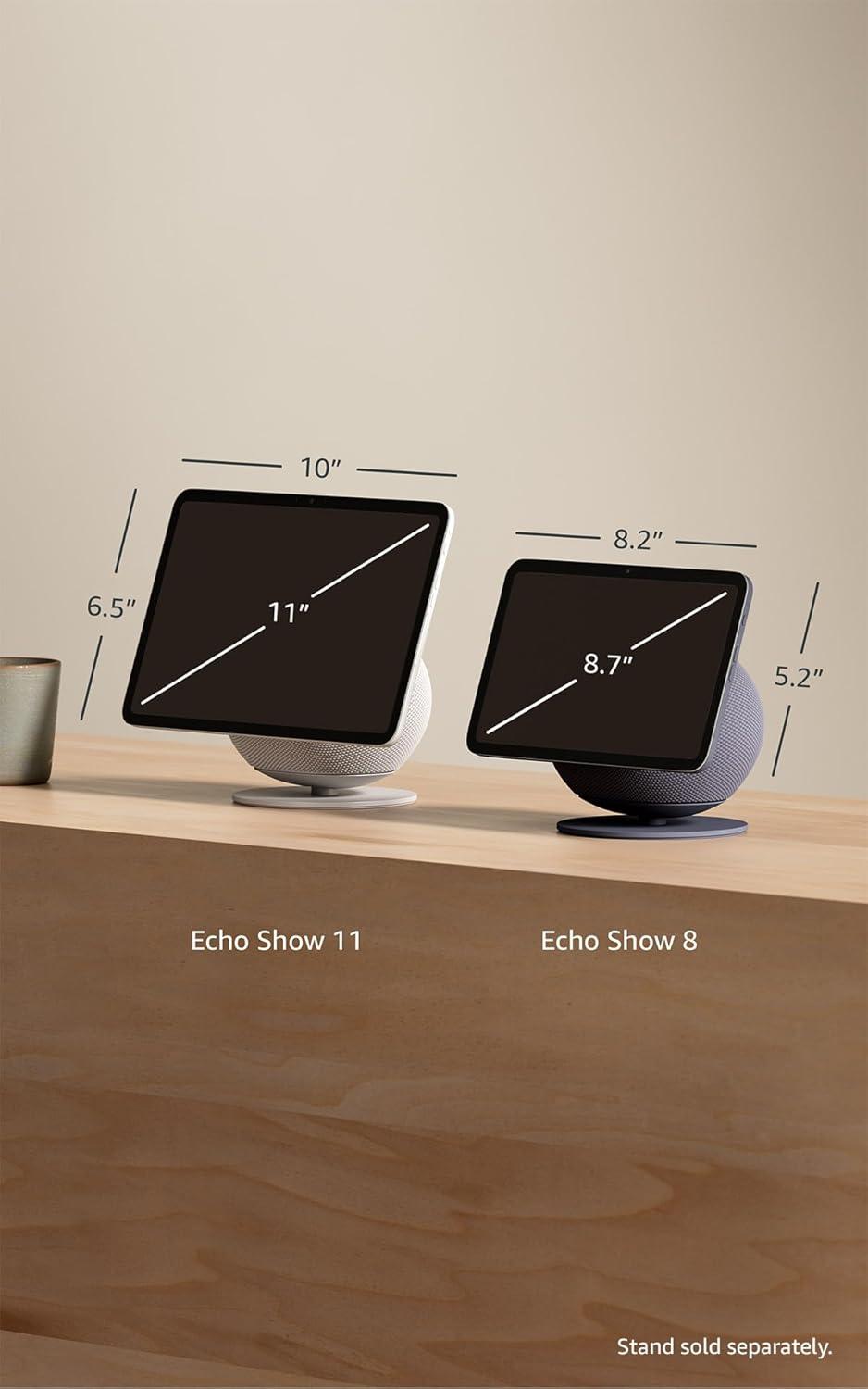 imageAmazon Echo Show 11 newest model Vibrant FullHD 11quot display with more viewing area and spatial audio designed for Alexa Glacier WhiteGlacier White