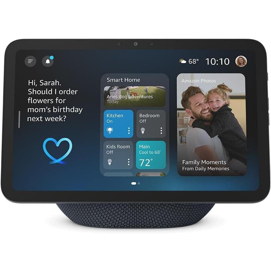 imageAmazon Echo Show 11 newest model Vibrant FullHD 11quot display with more viewing area and spatial audio designed for Alexa Glacier WhiteGraphite