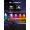 imageGovee Outdoor Deck Lights RGBIC Outdoor Lights with 4000K White Light IP65 Smart Fence Lights with App Control Voice Control LED Path Light for Outdoor DecorWired 6 Packs 328ft6 Packs